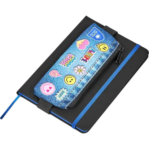 Hoppla Lagoon Polyester Pencil Case To Fit Over An A5 Notebook Display